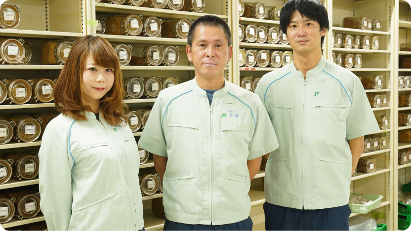 葉たばこをブレンドして味・香りの骨格をつくりあげる「葉組」という仕事